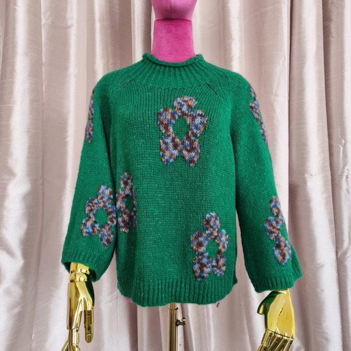 Emerald Flower Sweater