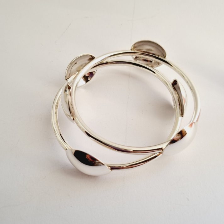 Floating Islands Silver Bangle